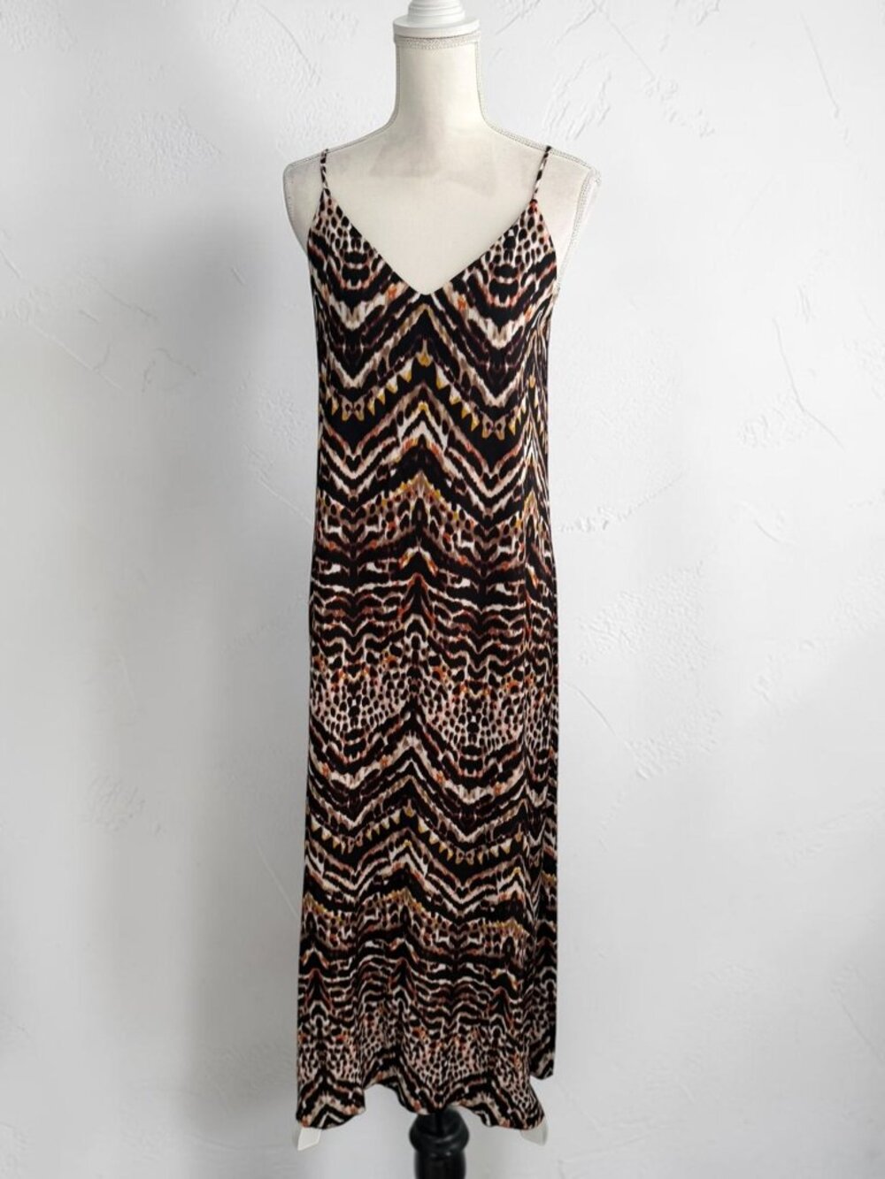 ELAN Animal Print Maxi Dress Size Large NEW NWT